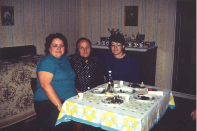 This is the 2nd room of Mrs. Demeters house. Note the bed with the thick 